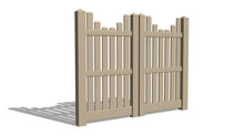 6' Tall x 6' Wide Double Drive Swing Vinyl Gate For Vinyl Fences (AFC-013)
