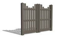 6' Tall x 6' Wide Double Drive Swing Vinyl Gate For Vinyl Fences (AFC-013)