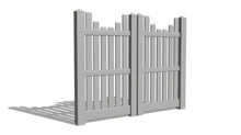 6' Tall x 6' Wide Double Drive Swing Vinyl Gate For Vinyl Fences (AFC-013)