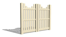 6' Tall x 6' Wide Double Drive Swing Vinyl Gate For Vinyl Fences (AFC-013)