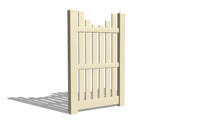 6' Tall x 3' Wide Single Swing Vinyl Gate For Vinyl Fences (AFC-013)