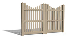 6' Tall x 8' Wide Double Drive Swing Vinyl Gate For Vinyl Fences (AFC-013)