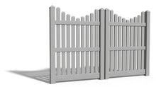 6' Tall x 8' Wide Double Drive Swing Vinyl Gate For Vinyl Fences (AFC-013)