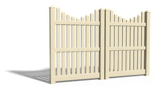 6' Tall x 8' Wide Double Drive Swing Vinyl Gate For Vinyl Fences (AFC-013)