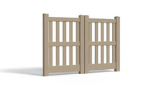 5' Tall x 6' Wide Double Drive Swing Vinyl Gate For Vinyl Fences (AFC-014)