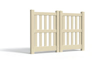 5' Tall x 6' Wide Double Drive Swing Vinyl Gate For Vinyl Fences (AFC-014)