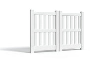 5' Tall x 6' Wide Double Drive Swing Vinyl Gate For Vinyl Fences (AFC-014)