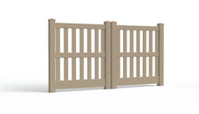 5' Tall x 8' Wide Double Drive Swing Vinyl Gate For Vinyl Fences (AFC-014)