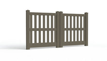 5' Tall x 8' Wide Double Drive Swing Vinyl Gate For Vinyl Fences (AFC-014)