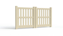 5' Tall x 8' Wide Double Drive Swing Vinyl Gate For Vinyl Fences (AFC-014)