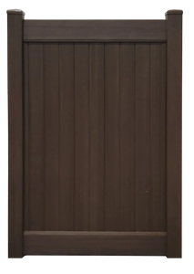 6' x 6' Chestnut Brown Single Swing Vinyl Gate (AFC-025si)