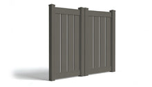 6' Tall x 6' Wide Double Drive Swing Vinyl Gate For Vinyl Fences (AFC-030)