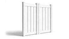 6' Tall x 6' Wide Double Drive Swing Vinyl Gate For Vinyl Fences (AFC-C62)