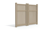 6' Tall x 6' Wide Double Drive Swing Vinyl Gate For Vinyl Fences (AFC-034)