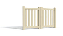 3' Tall x 6' Wide Double Drive Swing Vinyl Gate For Vinyl Fences (AFC-16)