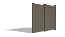 6' Tall x 6' Wide Double Drive Swing Vinyl Gate For Vinyl Fences (AFC-373)