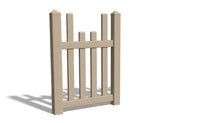4' Tall x 3' Wide Single Swing Vinyl Gate For Vinyl Fences (AFC-97)