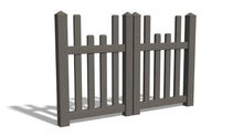 4' Tall x 6' Wide Double Drive Swing Vinyl Gate For Vinyl Fences (AFC-97)