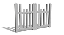4' Tall x 6' Wide Double Drive Swing Vinyl Gate For Vinyl Fences (AFC-97)