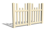 4' Tall x 6' Wide Double Drive Swing Vinyl Gate For Vinyl Fences (AFC-97)