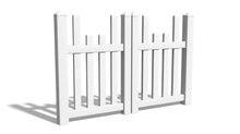 4' Tall x 6' Wide Double Drive Swing Vinyl Gate For Vinyl Fences (AFC-97)