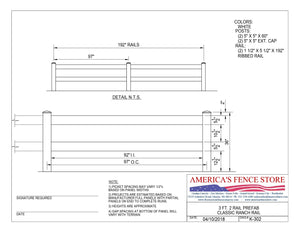 3' 2 Rail Split Rail, K-302