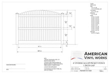 [200 Feet of Fence] 6' Tall Overscallop AFC-012 Vinyl Complete Fence Package
