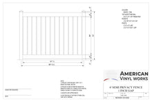 [PRICE PER FOOT] 6' Tall Semi-Privacy AFC-030 Vinyl Fence