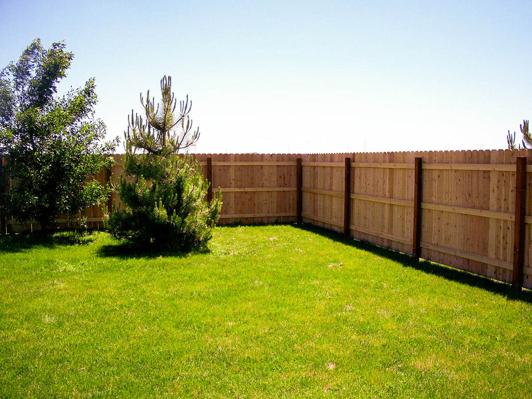 [50 Feet Of Fence] 6' Tall Cedar Wood Solid Privacy Complete Fence Package