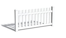 3' Tall x 6' Wide Straight Routed Picket Fence Panel w/ 3" Gap For Vinyl Fences (AFC-11)