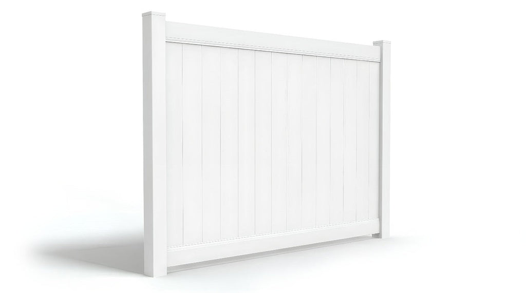 [250 Feet of Fence] 6' Tall Privacy AFC-373 Vinyl Complete Fence Packa ...