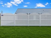 [300 Feet of Fence] 6' Tall Overscallop AFC-012 Vinyl Complete Fence Package