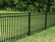 [50 Feet Of Fence] 6' Tall Black Ornamental Aluminum Flat Top Complete Fence Package