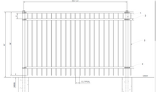 [50 Feet Of Fence] 5' Tall Ornamental Flat Top Complete Fence Package