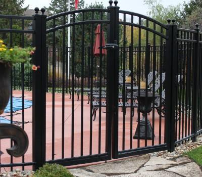3 rail drive gate double swing