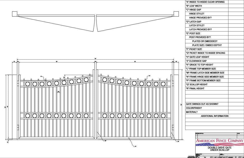 Under Arch Gate with Rings – America's Fence Store