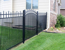 7' Aluminum Ornamental Single Swing Gate - Spear Top Series H - Over Arch
