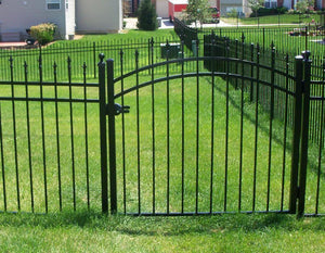 4' Aluminum Ornamental Single Swing Gate - Spear Top Series H - Over Arch