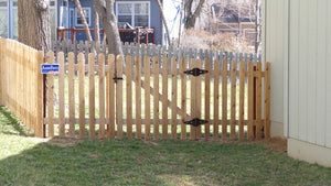 [300 Feet Of Fence] 4' Tall Fir Wood Picket Complete Fence Package