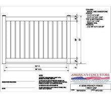 [100 Feet Of Fence] 6' Tall Semi-Privacy 1" Air Space AFC-030 Vinyl Complete Fence Package
